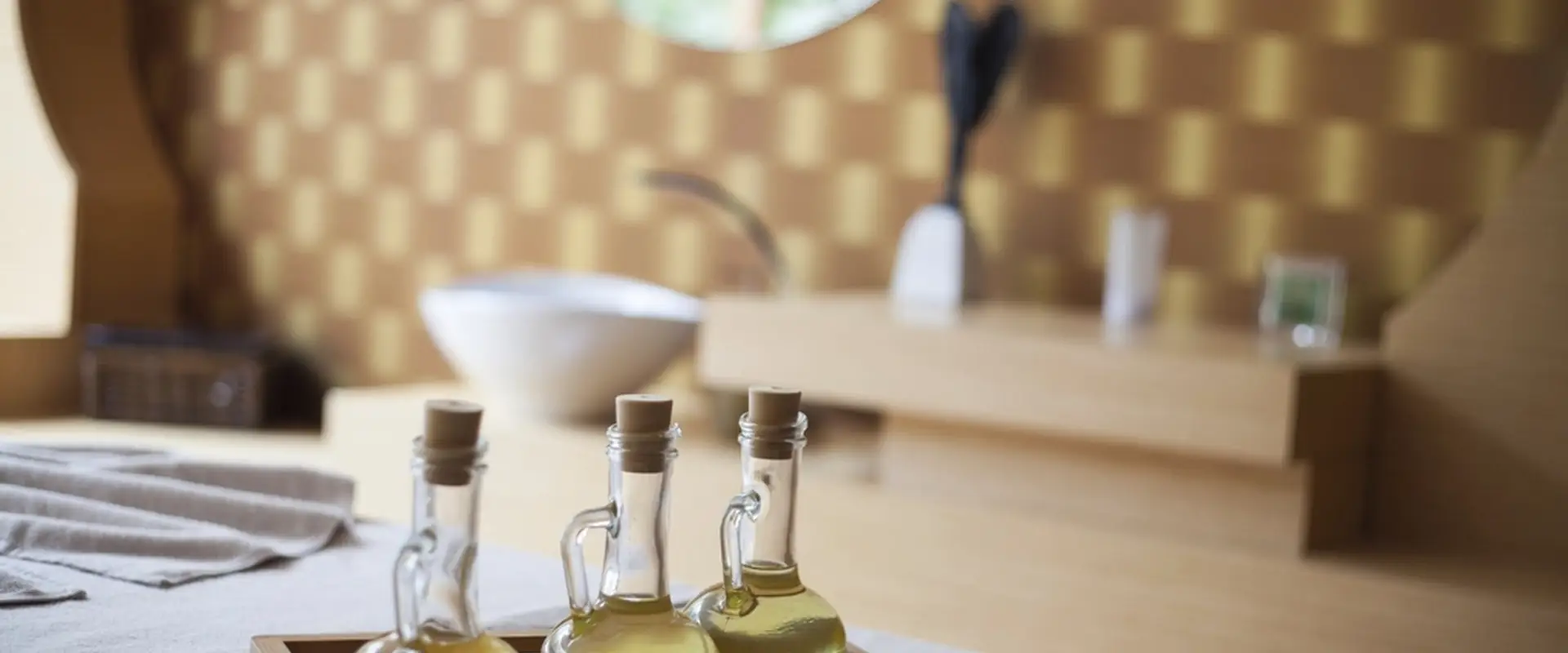 Illustration: bottles of massage oil